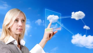 photo of businesswoman enjoying benefits of cloud computing