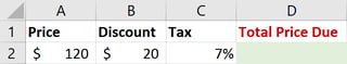 Screenshot of Excel formula we wish to build