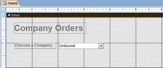 Form Design View