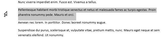 Select a block of text