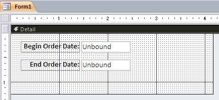 Create an Interactive Access Form to Filter a Query by Date Range