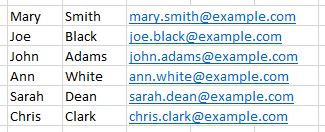 flash fill email