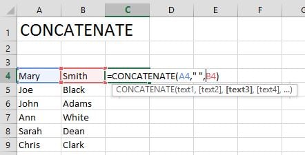 Concatenate formula