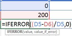 iferror formula