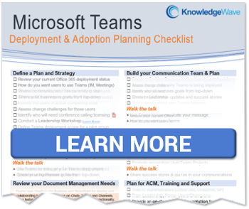 Learn More about our Microsoft Teams Adoption Planning Checklist