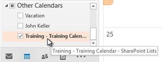 See SharePoint calendars in Outlook instead of using the browser