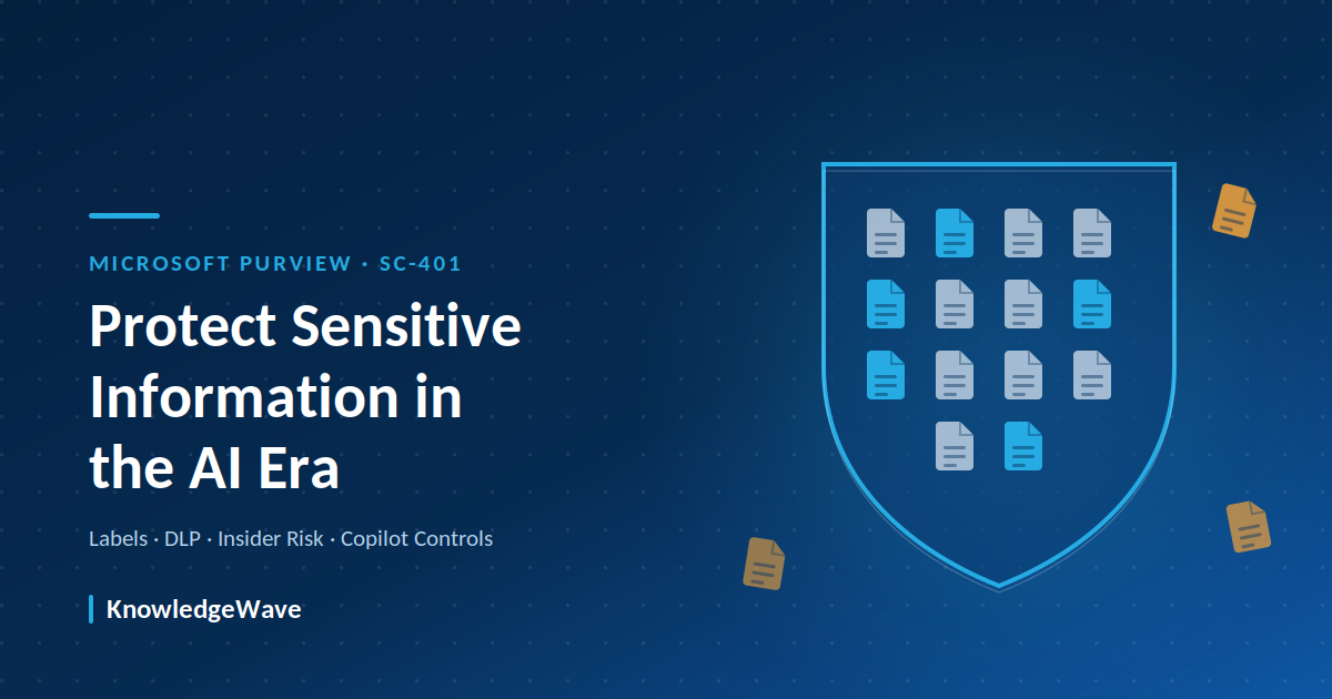 Protect Sensitive Information with Microsoft Purview. Take SC 401 training class to learn more.