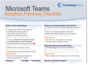 Screenshot of Teams Planning Checklist