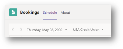 A Microsoft Bookings Calendar Schedule