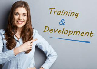 Photo of businesswoman interested in training and development