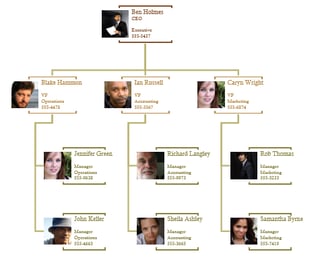 Formatted Visio Org Chart