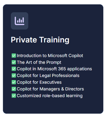 Intro to Microsoft Copilot private training, The Art of the Prompt, Customized role-based Copilot training