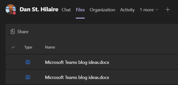 Microsoft Teams Files Tab