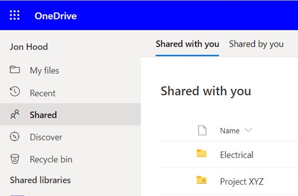 Files Shared with Me in Microsoft Teams