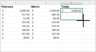 presentation pointer in excel Fill Handle Cursor