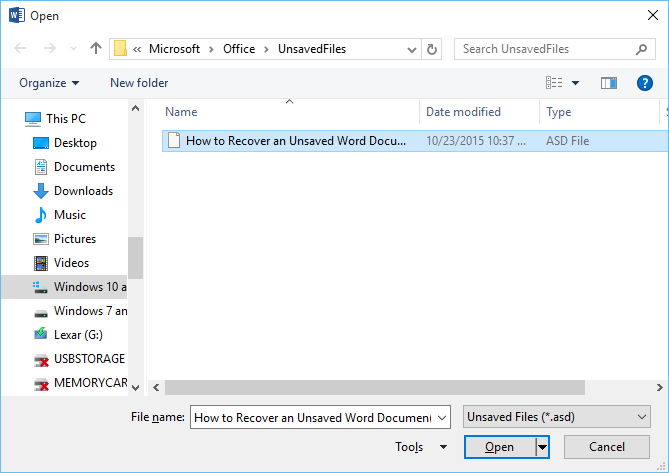 How to Recover an Unsaved Word Document