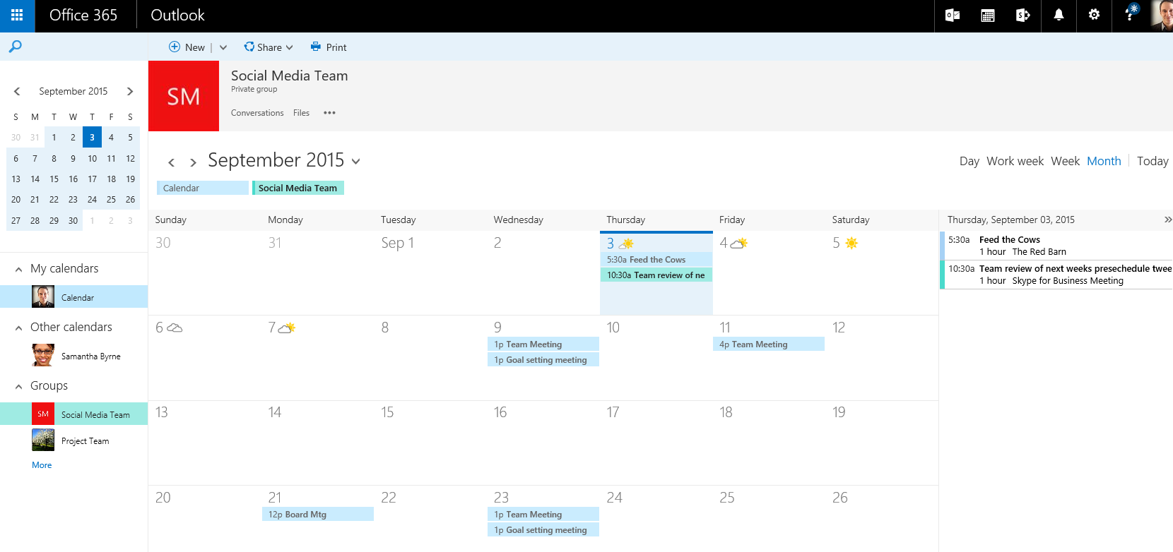 Using Office 365 Calendar and Groups for Increased Efficiency