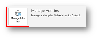 Manage Add-ins button