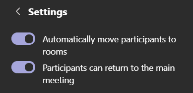 Participation Settings in Breakout Rooms