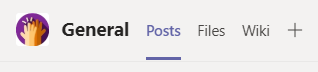 Posts Tab within Microsoft Teams