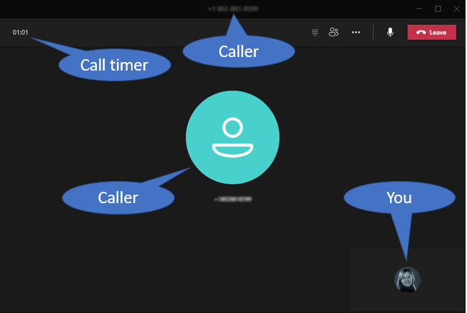 Microsoft 365 Phone System - Call Window